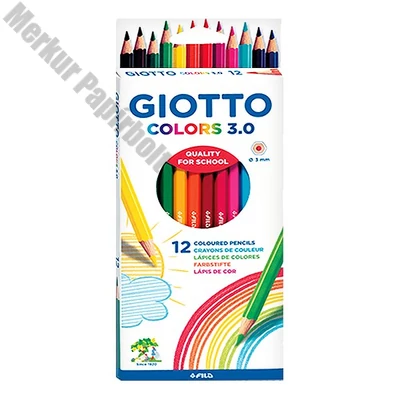Színes ceruza GIOTTO Colors 3.0 hatszögletű 12 darabos