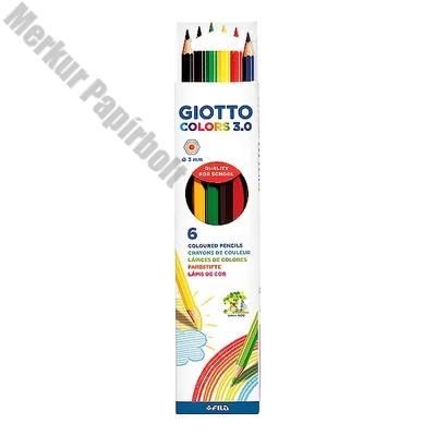 Színes ceruza GIOTTO Colors 3.0 hatszögletű 6 darabos