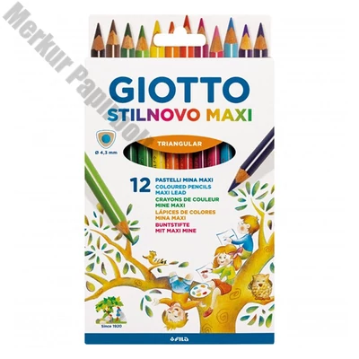 Színes ceruza GIOTTO stilnovo maxi tri jumbo 12 darabos