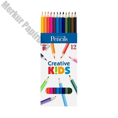 Színes ceruza ICO Creative Kids hatszögletű 12 darabos