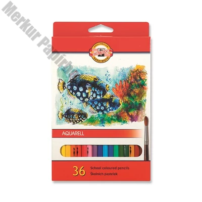 Színes ceruza KOH-I-NOOR 3719 Mondeluz Aquarell hatszögletű 36 darabos