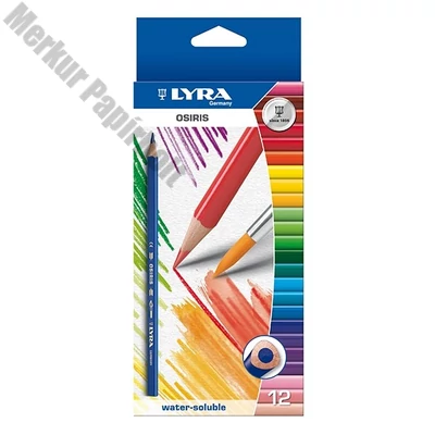 Színes ceruza LYRA Osiris aquarell ecsettel 12 darabos