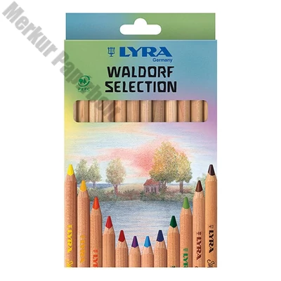 Színes ceruza LYRA Super Ferby Waldorf háromszögletű vastag 12 darabos
