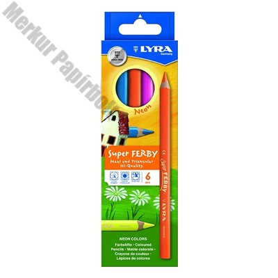 Színes ceruza LYRA Super ferby neon 6 darabos