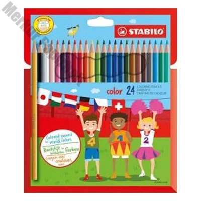 Színes ceruza STABILO Color Swano hatszögletű 24 darabos