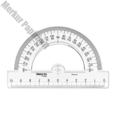 Szögmérő ARISTO College 180 fokos 10 cm