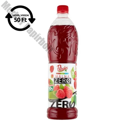 Szörp PÖLÖSKEI Zero málna 1L DRS