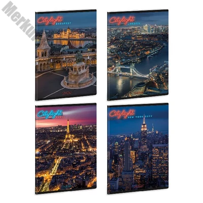 Szótárfüzet ARS UNA A/5 40 lapos extra kapcsos City Light