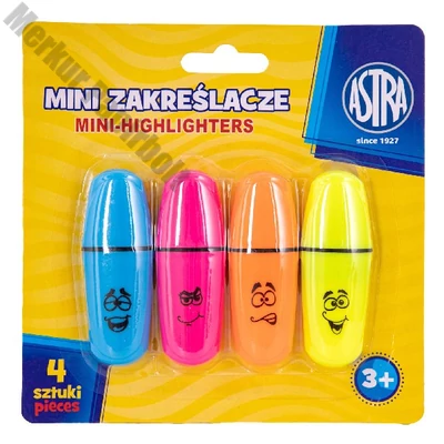 Szövegkiemelő ASTRA mini 4 szín/bliszter