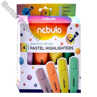 Szövegkiemelő NEBULO pasztell 4 szín készlet