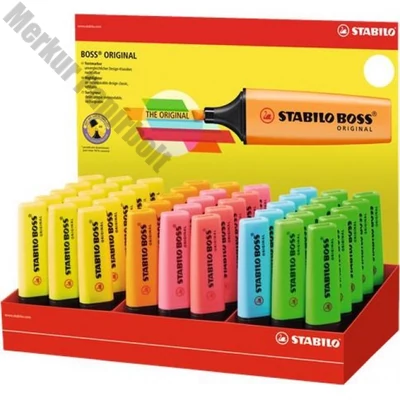 Szövegkiemelő STABILO Boss 45 darabos display neon színek