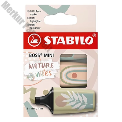 Szövegkiemelő STABILO Boss Mini Naturevibes 3 darabos