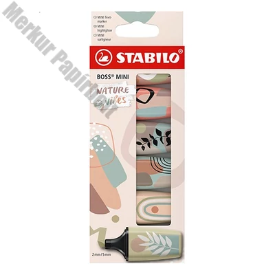 Szövegkiemelő STABILO Boss Mini Naturevibes 6 darabos