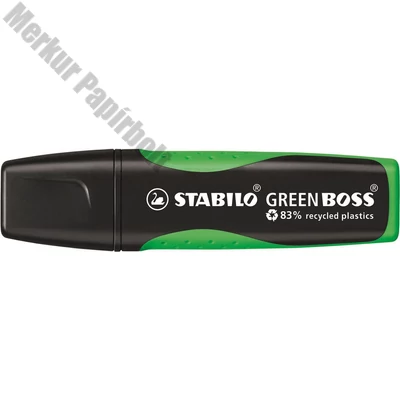 Szövegkiemelő STABILO Green Boss neon zöld környezetbarát