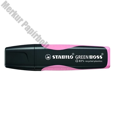 Szövegkiemelő STABILO Green Boss pasztell pink környezetbarát