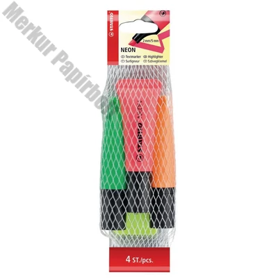 Szövegkiemelő STABILO neon 4 darabos