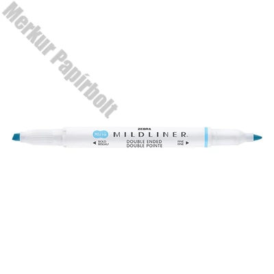 Szövegkiemelő kétvégű ZEBRA Mildliner fluorescent 1,4-4,0 mm kék