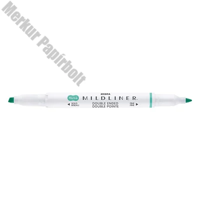 Szövegkiemelő kétvégű ZEBRA Mildliner fluorescent 1,4-4,0 mm kékeszöld