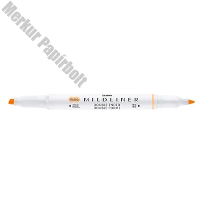 Szövegkiemelő kétvégű ZEBRA Mildliner fluorescent 1,4-4,0 mm narancssárga