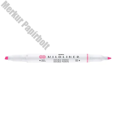 Szövegkiemelő kétvégű ZEBRA Mildliner fluorescent 1,4-4,0 mm rózsaszín