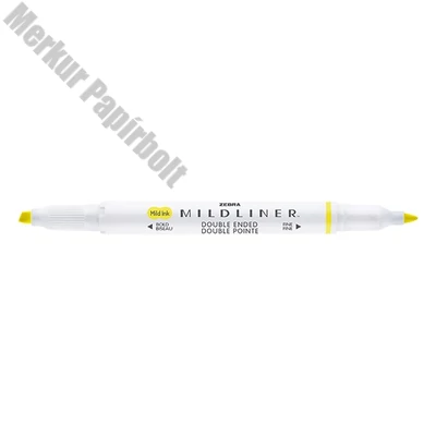 Szövegkiemelő kétvégű ZEBRA Mildliner fluorescent 1,4-4,0 mm sárga