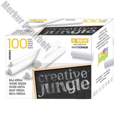 Táblakréta CREATIVE JUNGLE fehér kerek 100 darabos