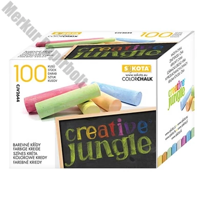 Táblakréta CREATIVE JUNGLE színes kerek 100 darabos