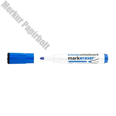 Táblamarker ICO Markeraser mágneses kupakkal törlővel kék 1-3mm