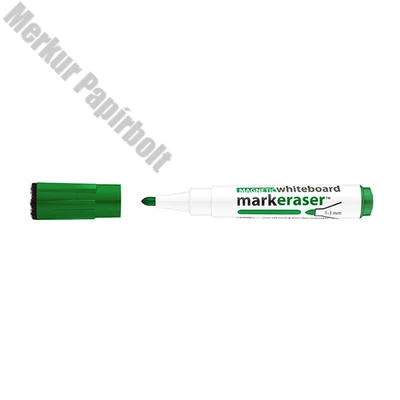 Táblamarker ICO Markeraser mágneses kupakkal törlővel zöld 1-3mm