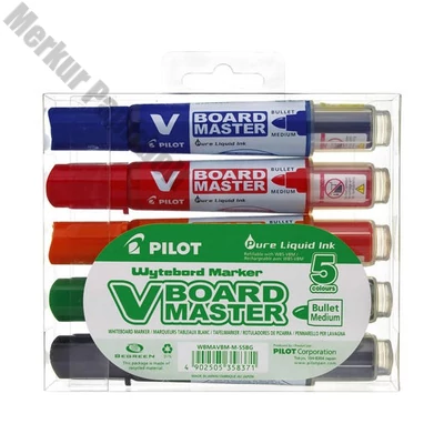 Táblamarker PILOT V-Board Master Medium BeGreen kerek 5 db-s készlet