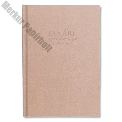 Tanári zsebkönyv PD CALENDAR műbőr A/5 heti beige 2025-2026