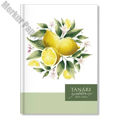 Tanári zsebkönyv PD CALENDAR papírborító A/5 Lemon 2025-2026