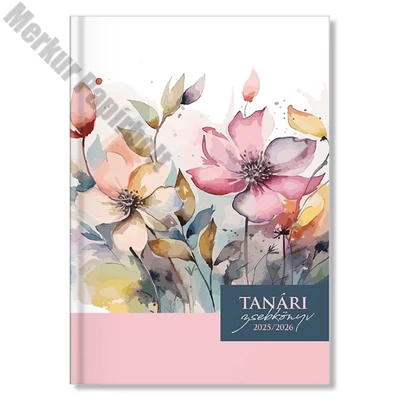 Tanári zsebkönyv PD CALENDAR papírborító A/5 Rose 2025-2026
