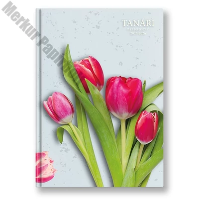 Tanári zsebkönyv TOPTIMER papírborító A/5 heti 145x205 mm Tulipán 2025-2026