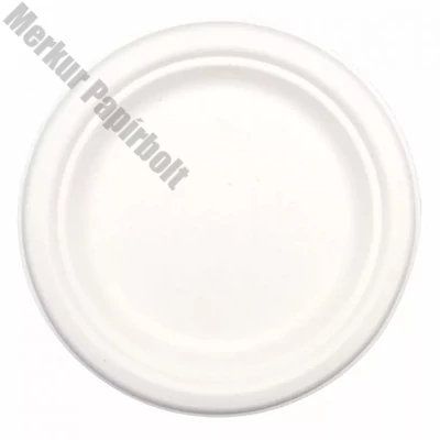 Lapostányér eldobható papír BIO Cukornád lebomló 22cm 125 darabos