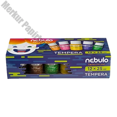 Tempera NEBULO tégelyes 12 darabos 25 ml