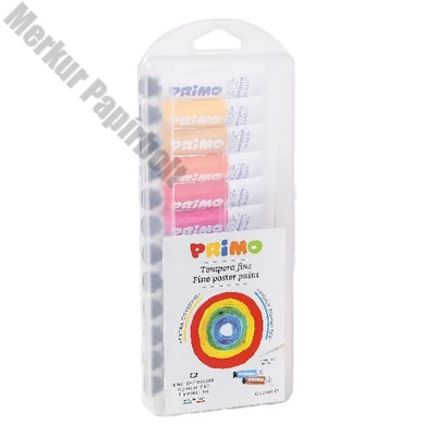Tempera PRIMO 12 ml 12 szín/készlet