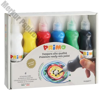 Tempera PRIMO 75 ml vegyes 6 szín/készlet