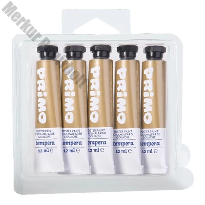 Tempera PRIMO arany 12 ml 5 darabos