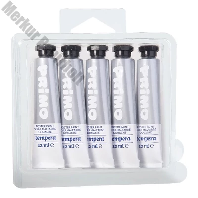 Tempera PRIMO ezüst 12 ml 5 darabos
