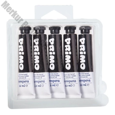 Tempera PRIMO fekete 12 ml 5 darabos