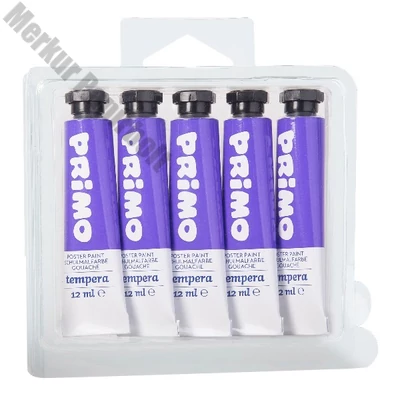 Tempera PRIMO lila 12 ml 5 darabos