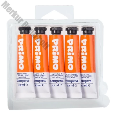 Tempera PRIMO narancssárga 12 ml 5 darabos