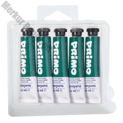 Tempera PRIMO sötétzöld 12 ml 5 darabos