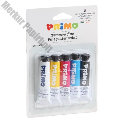 Tempera PRIMO vegyes színek 12 ml 5 szín/készlet