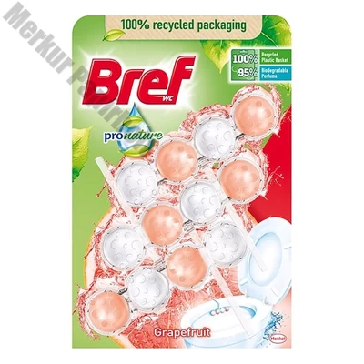 Toalett illatosító golyó BREF ProNature Grapefruit 3x50 g