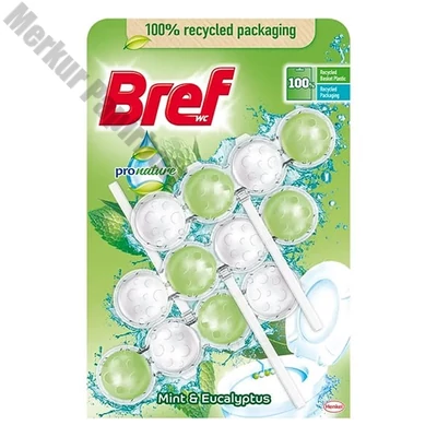 Toalett illatosító golyó BREF ProNature Mint 3x50 g