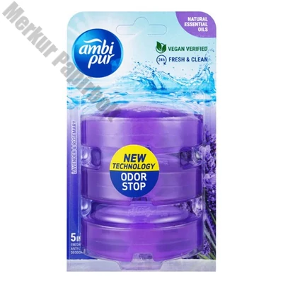 Toalett illatosító utántöltő AMBI PUR 3x55 ml lavender&rose