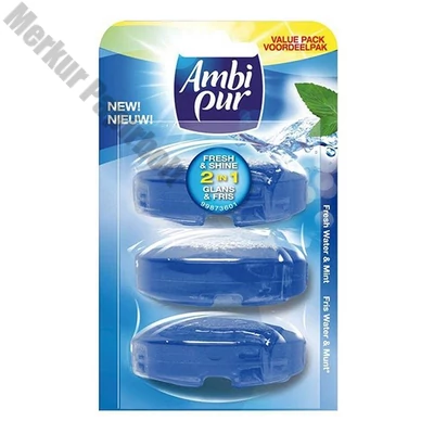Toalett illatosító utántöltő AMBI PUR 3x55 ml water&mint