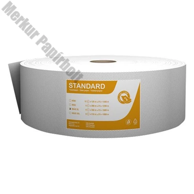 Toalettpapír FORTUNA Standard Jumbo maxi 26cm 250m 2 rétegű fehér 6/csom